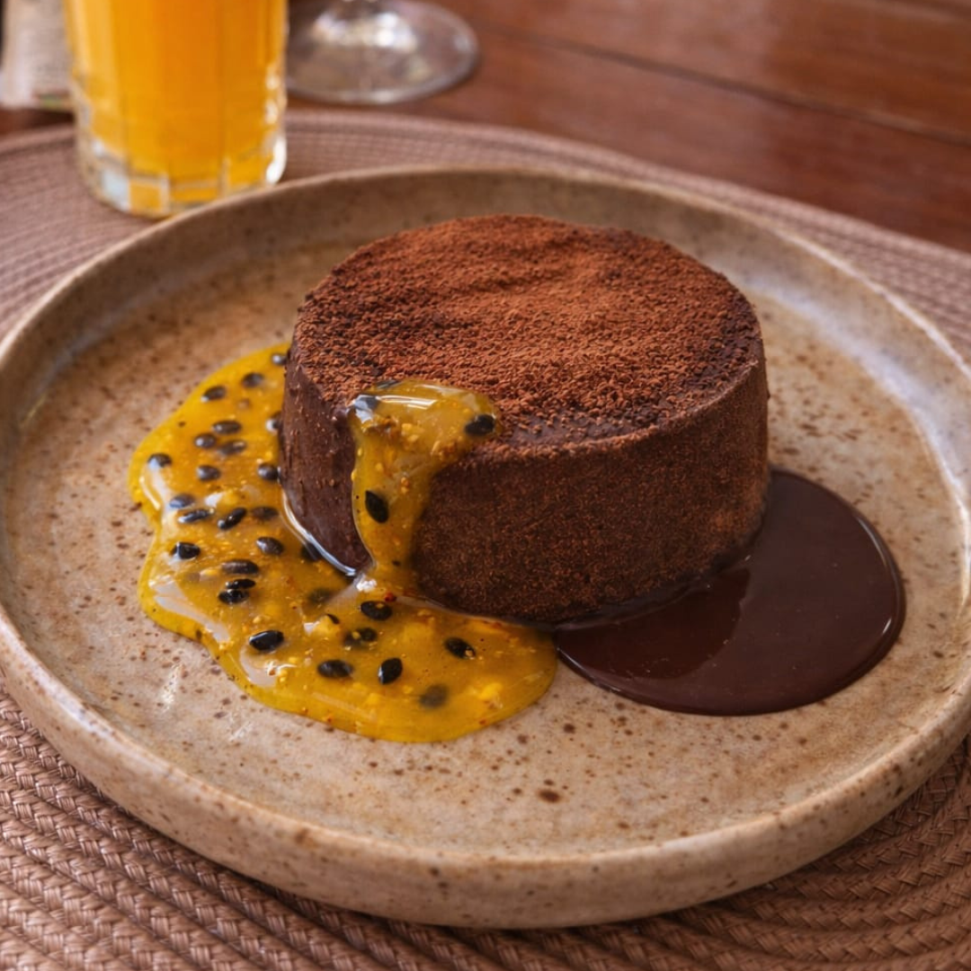 Tortelete de Chocolate Belga e Maracujá